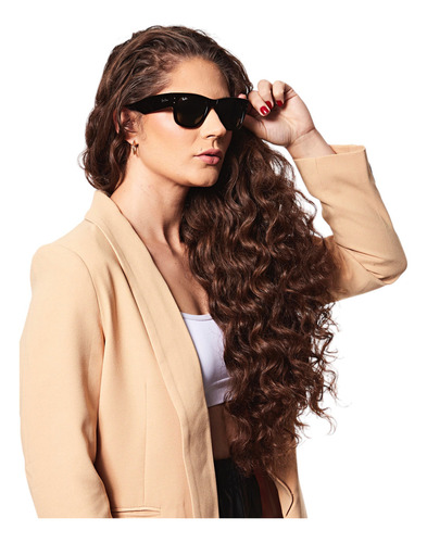 Óculos De Sol Mega Wayfarer Ray-ban Verde Preto-polido Preto