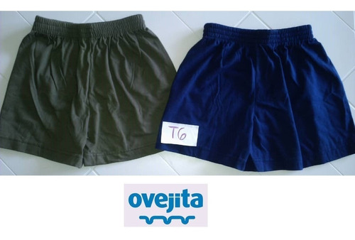 Shorts Ovejita Unicolor Para Niños Algodon Talla 6