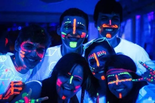 Pintura Neon, Fiestas, Disfraz, Glow In The Dark.