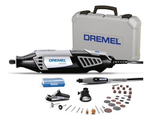 Minitorno Kit Dremel 4000 + 36 Accesorios +3 Acoples+maletín