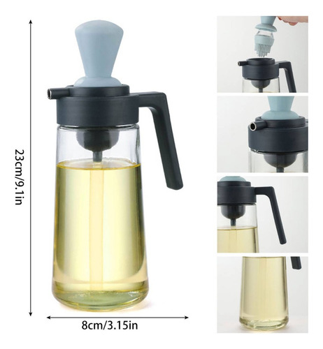 Dispensador De Aceite De Oliva 2 En 1 Con Cepillo