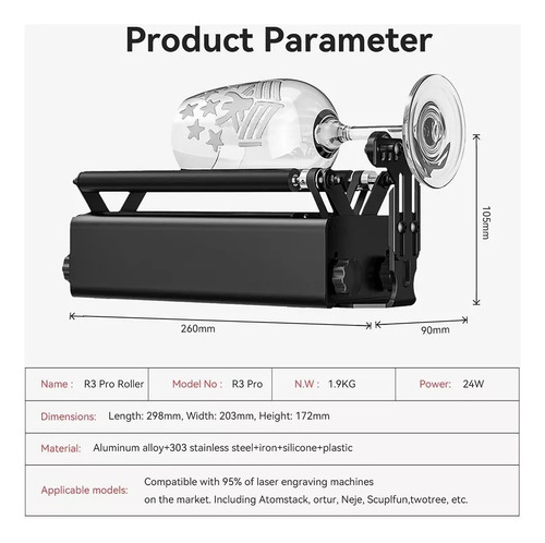 Atomstack A20 Pro Grabador Láser 20w Y Juegos Accesorios Kit