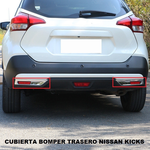 Accesorios Nissan Kicks Cubierta Bomper Trasero 02 Piezas 