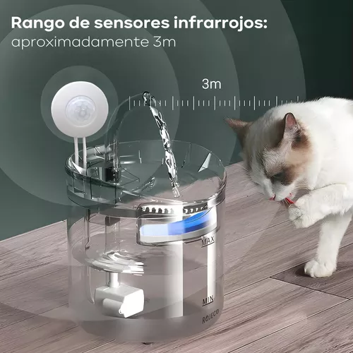 Agua Para Gatos Con Sensor Para Fuente Transparente Para Gat