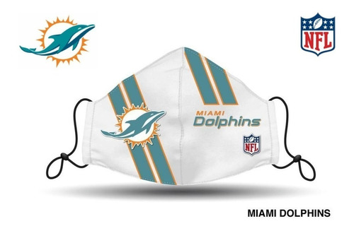 Mascarilla Miami Delfines Nfl Dolphins  Futball Americano