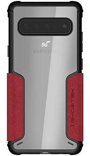 Funda Galaxy S10 5g Tipo Tarjetero Magnetico Rojo Exec Case 
