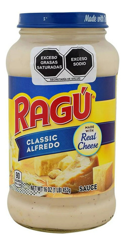 Salsa Para Pasta Estilo Alfredo RagĂș 453 G