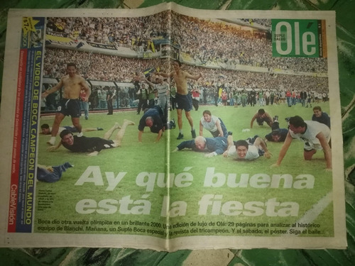 Diario  Deportivo ** Ole ** Boca Campeon - Año 2000