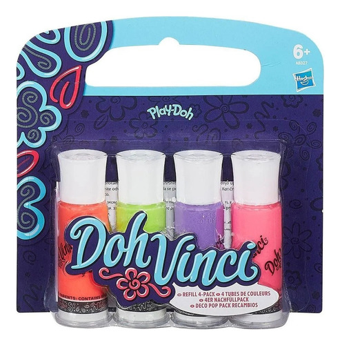 Doh Vinci Refil Deco Pop Cores Vibrantes Hasbro A8322 Cor Colorido