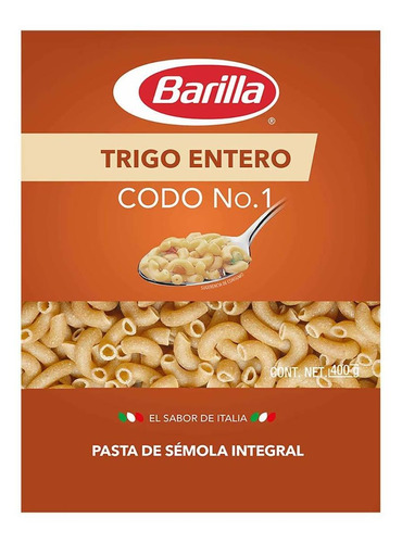 Pasta Barilla Codo Trigo Entero 400g