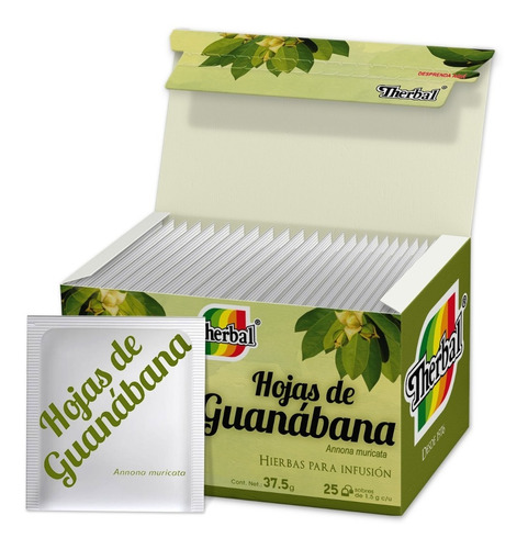 Therbal te de hojas de guanabana 25 sobres