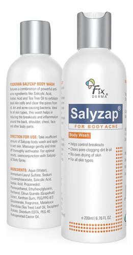 Fixderma Salyzap - Gel De Bano De Acido Salicilico Al 2% Con