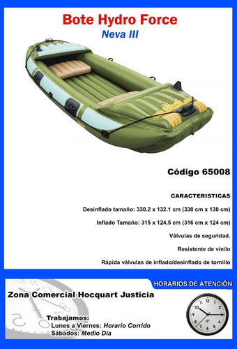 Imagen 8 de 9 de Bote Inflable Hydro Force Neva Iii - Charrua Store