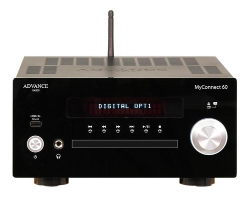 Amplificador Stereo Player Streaming Advance My Connect60 Color Negro Potencia de salida RMS 70 W