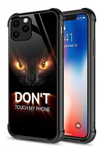 Funda Para iPhone 12 Pro Max, Don't Touch My Phone Angry Cat