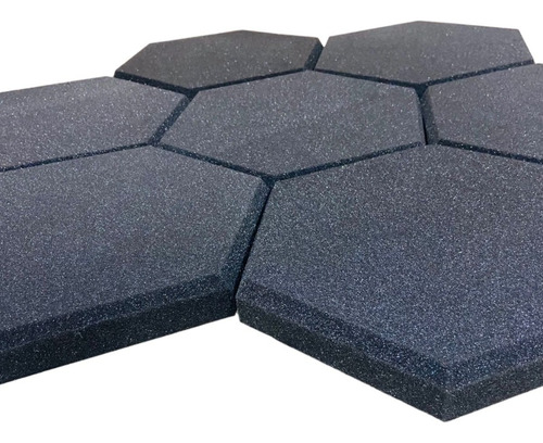 Espuma Acústica Hexagonal C/10 Und 30cm X 3,5cm Lisa