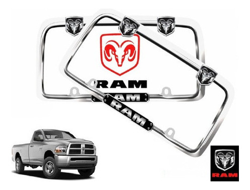 Par Porta Placas Ram 2500 Pick Up 6.4 2016 Original