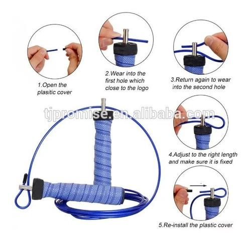 Imagen 2 de 4 de Soga De Saltar Con Rulemanes Ergonometrica