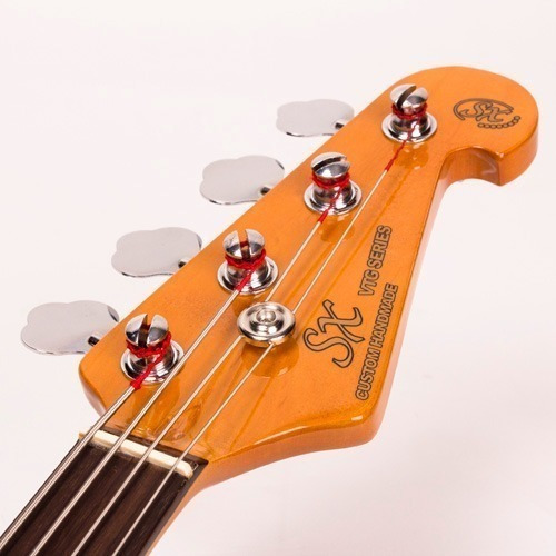 Imagen 3 de 7 de Bajo Electrico Sx Jazz Bass Sjb62 Vintage Blanco 4 Cuerdas