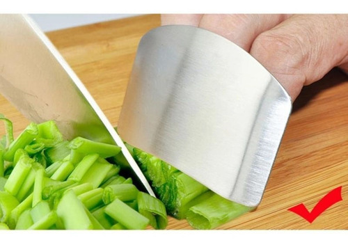 Protetor De Dedos Contra Cortes De Legumes Carnes Aço Inox