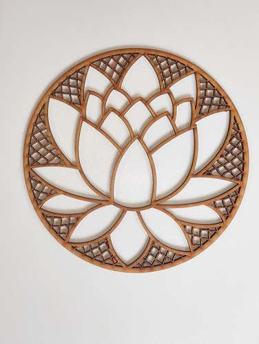 Mándala Flor De Loto Cuadro Decoración Pared 40cm 