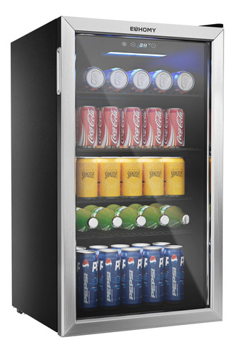 Euhomy - Refrigerador De Bebidas, Mini Refrigerador De 126 L