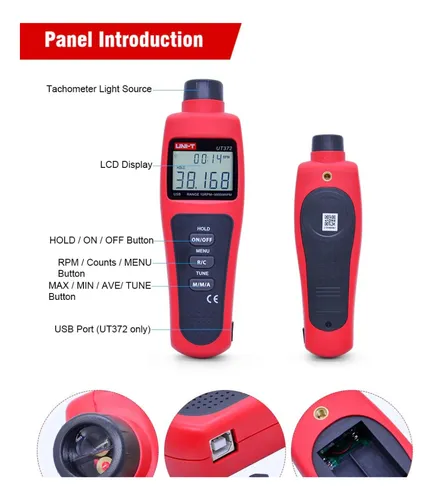 Tacómetro Digital Motor Rpm Uni-t Ut372