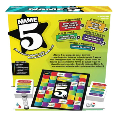 Juego De Mesa Familiar Name 5 / Nombra 5