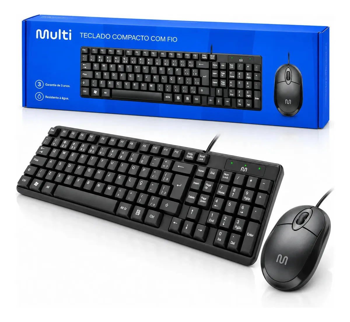Kit Teclado E Mouse Com Fio Multilaser Conexão Usb Tc309