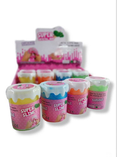 Imagen 1 de 4 de Super Slime Bubble Unicornio En Pote Playking