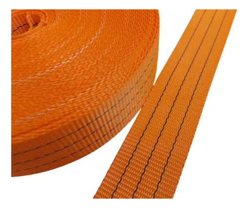 Fita Cinta Amarração De Cargas 3 Toneladas 50mm X 25 Metros Cor Laranja