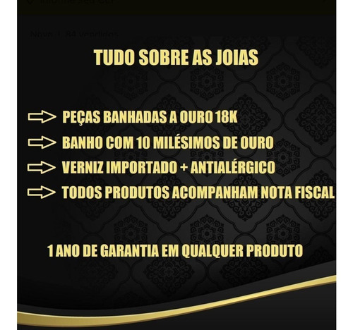Corrente Cadeado 14mm + Pulseira + Ping Santa Banhado A Ouro
