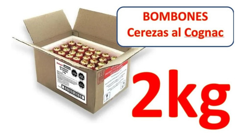 Caja 2kg Cerezas Cognac Ambrosoli Bombones Cerezas Al Licor