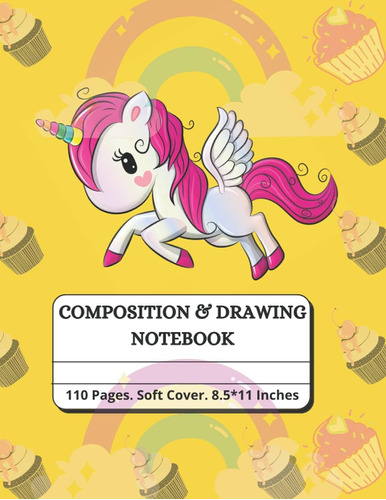 Libro: ?unicorn Cupcake Primary Composition Drawing Notbook.