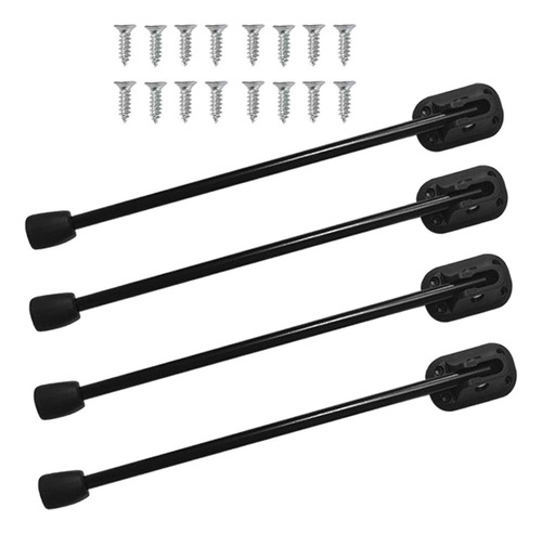 Pernas De Mesa Dobráveis De 4 Peças, Portáteis 33cm Preto