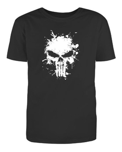 Poleras Estampadas Con Diseño Punisher Calavera