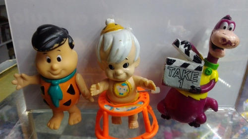 Figuras Los Picapiedras Pablo Niño, Bam-bam Y Dino Vintage (Usado)