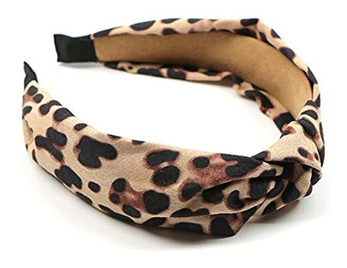Diadema De Leopardo Para Mujeres Niñas Anudadas Anchas Diad