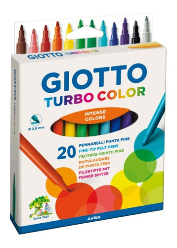 Marcadores Giotto Turbo Color X20 Colores 