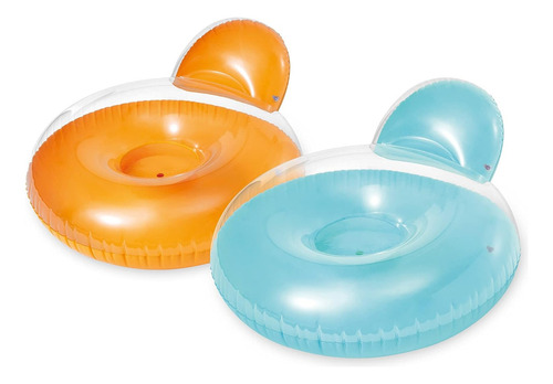Colchoneta Inflable Intex Con Respaldo Pillow Back Lounge Color Multicolor