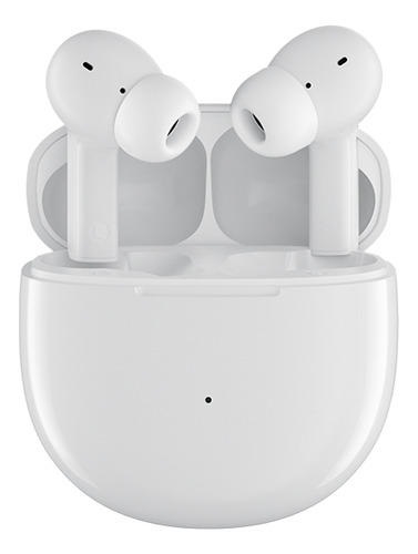 Fone de ouvido in-ear QCY TWS T18, com bluetooth, cor branco.