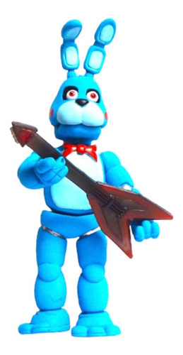Imagen 2 de 9 de Set 4 Figuras Bonnie Morado Azul Fazbear Lefty Freddys Fnaf