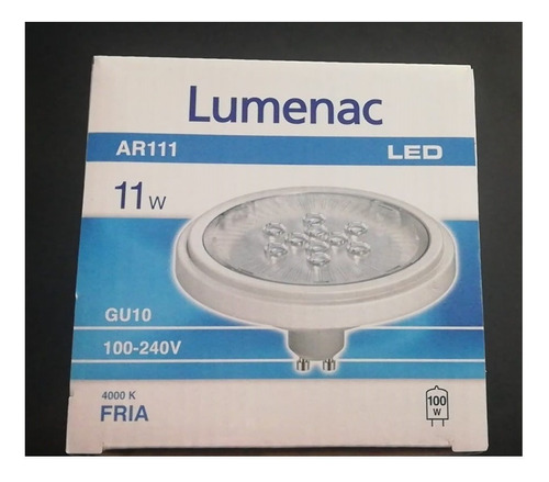 Lampara Ar111 Led 11w 25° Gu10 Blanco Neutro Lumenac 220v