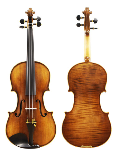 Violino Feito À Mão Modelo Strad 4/4 Fundo Inteiro