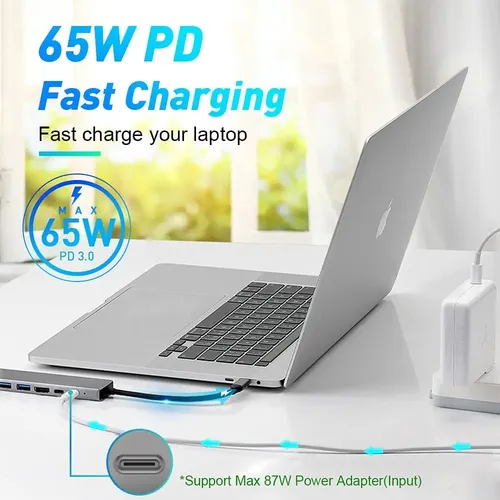 Hub 7 En 1 Usb-c 3.0 Usb-2*2 Pd Hdmi 4k Sd Micro Mac Pc