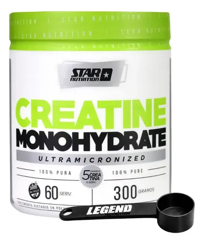 Creatina En Pote Star Nutrition 300 Gr Monohidrato Micronizada Sin Sabor + Scoop Legend Nutrition