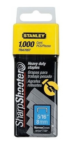 Grapas Para Trabajo Pesado 5/16  8 Mm X 1000u Stanley