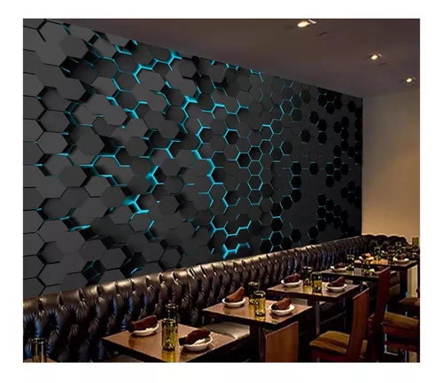 Abstrato europeu geometria azul xadrez papel de parede mable moderno e  minimalista sala estar quarto 3d