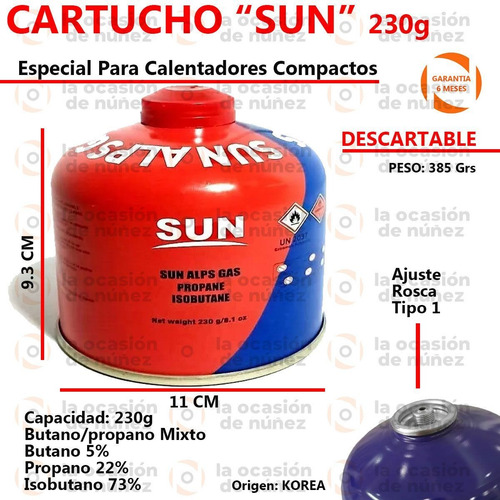Imagen 3 de 7 de Calentador Micro Mini Plegable Con Encendido + Cartucho