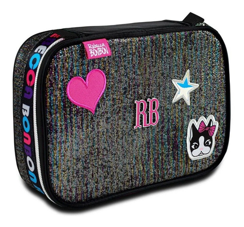 Imagem 4 de 5 de Mochila Rebecca Bonbon Rodinha Estojo Bordeaux Mochilete